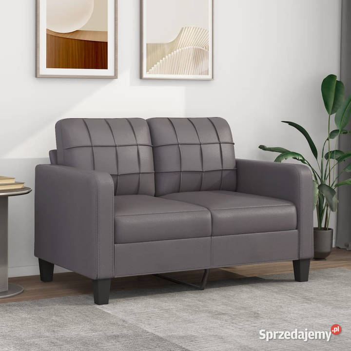 2osobowa sofa szary 120 sztuczna skóra WM359114 mazowieckie Warszawa