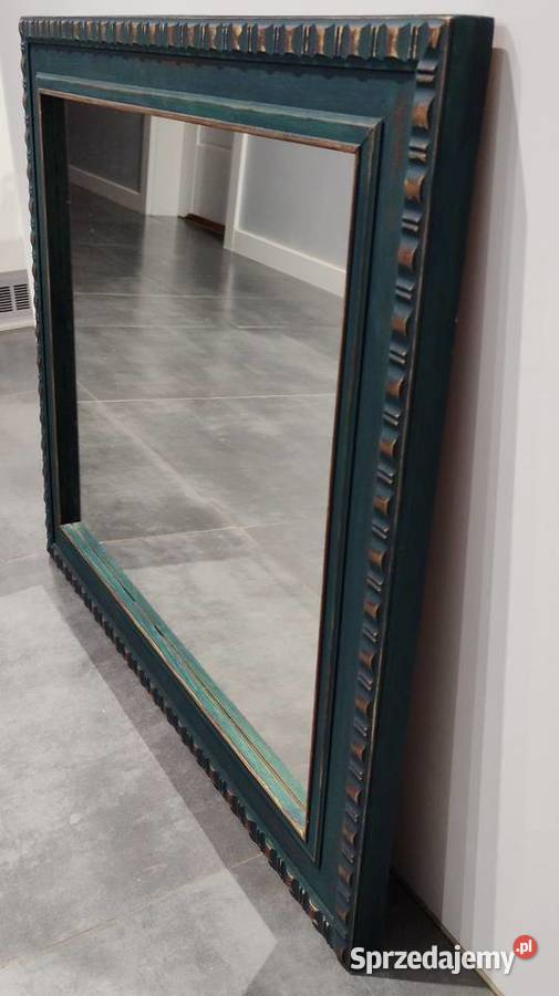Lustro drewniane 70x60 zielony Gostynin