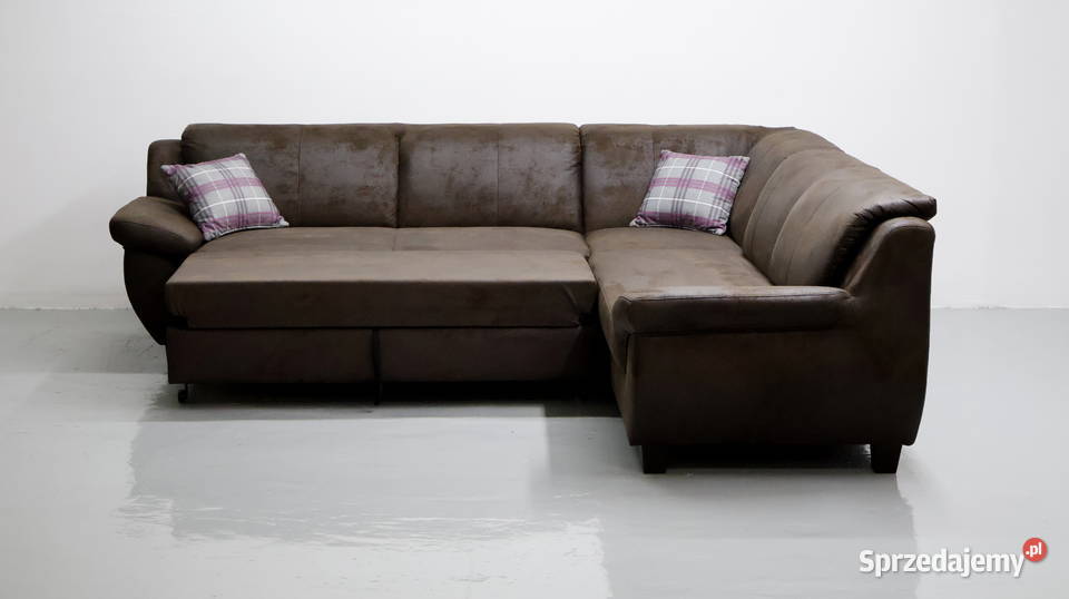 TLH Narożnik z funkcją spania ciemnobrązowa wielkopolskie Poznań sprzedam