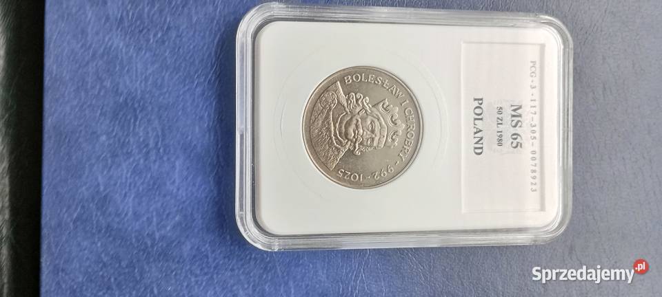 Stare monety 50 złotych 1980 Chrobry grading Lesko