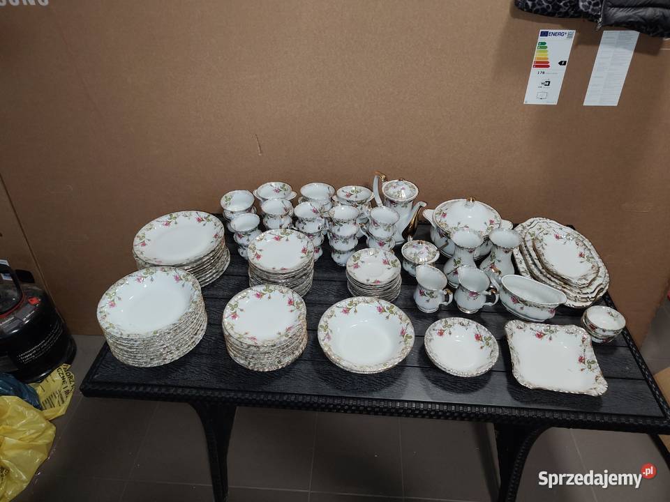 Zestaw kawowo obiadowy Iwona 120 elementów łódzkie Aleksandrów Łódzki