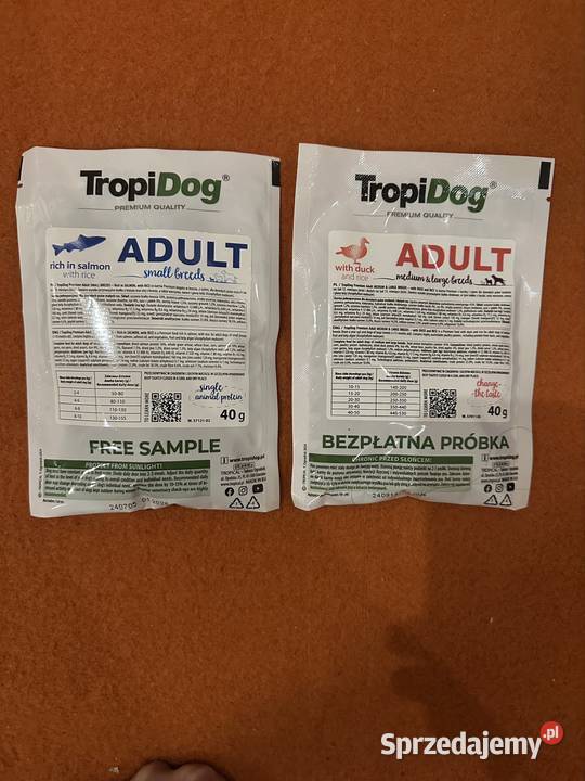 Tropi dog 34 saszetki 40g 1360g 17x z kaczką 17x Zabrze