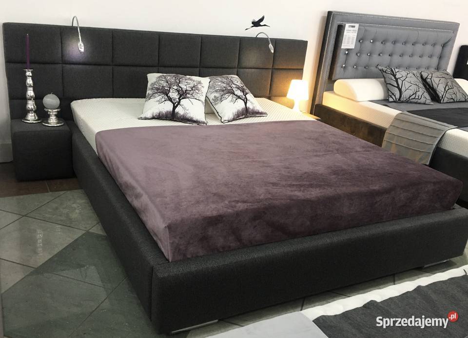 Łóżko BLACK 2 stoliki nocnematerac 180200 mazowieckie Tarczyn