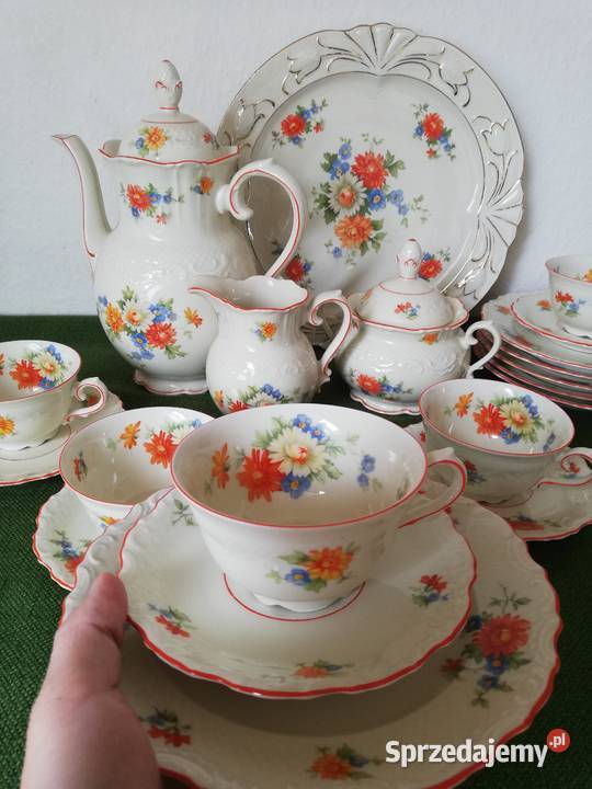 Porcelana Schumann kwiaty antyk Gorlice
