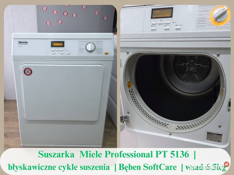Suszarka profesjonalna Miele PT 5136 65 Seria wolnostojące Wrocław sprzedam