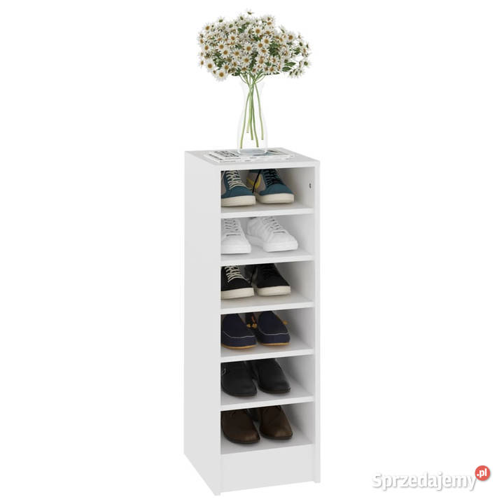 Szafka na buty biała 315x35x90 materiał