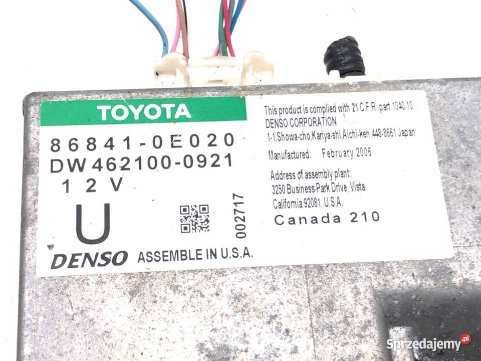 CZYTNIK NAWIGACJI DVD LEXUS RX 868410E020 0308 osobowe Wyposażenie wnętrza