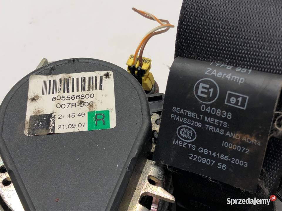 PAS BEZPIECZEŃSTWA PRZÓD PRAWY LAND ROVER Pasy bezpieczeństwa podkarpackie