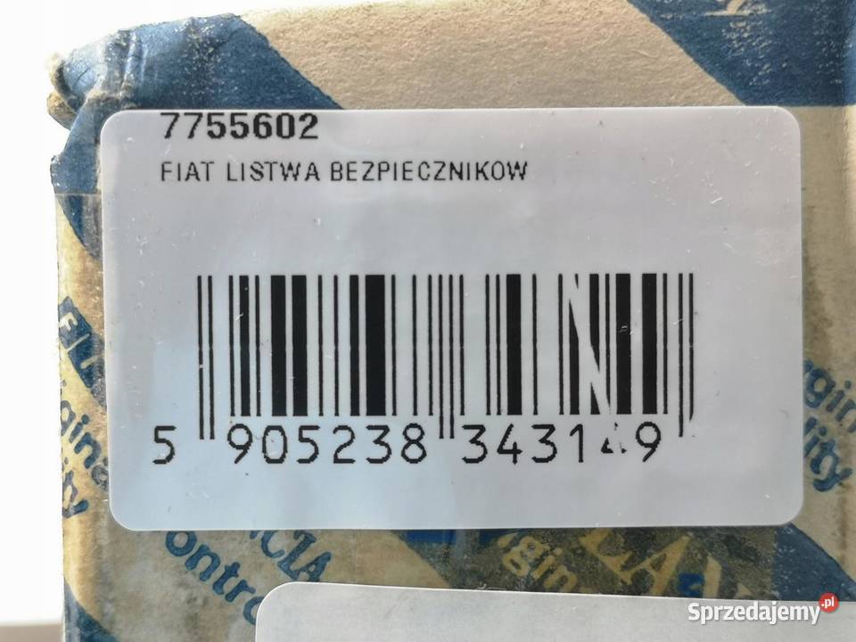 LISTWA BEZPIECZNIKÓW FIAT PUNTO 19931997