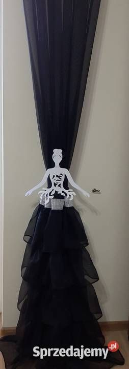 Firany z falbanami czarny mazowieckie