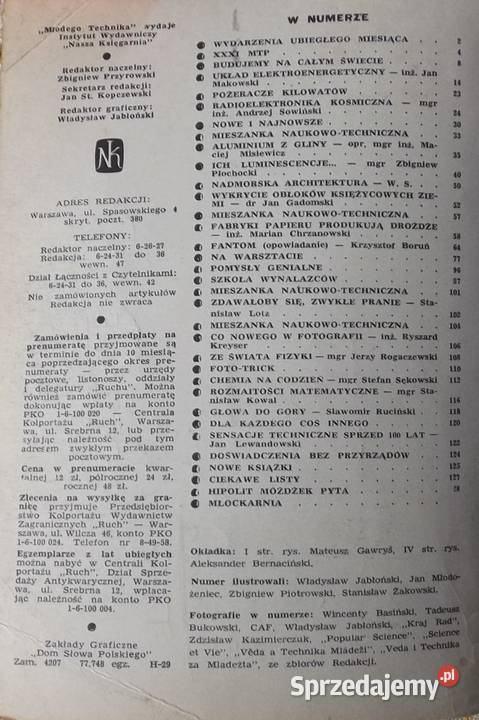 Młody Technik 7 168 z 1962 r Oświęcim
