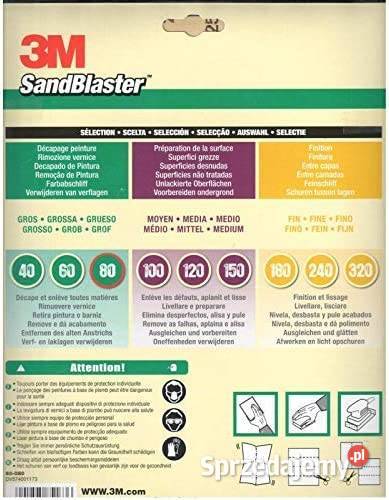 SandBlaster Gruboziarnisty papier ścierny G80 3 Zamość