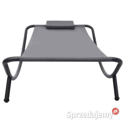 vidaXL Leżanka ogrodowa szara 200 x 90 Łóżka