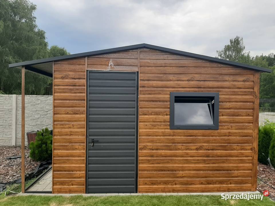 Grafitowy Blaszak Garaż  Wiata Ogrodowa Garaże wielkopolskie Łęczyca sprzedam