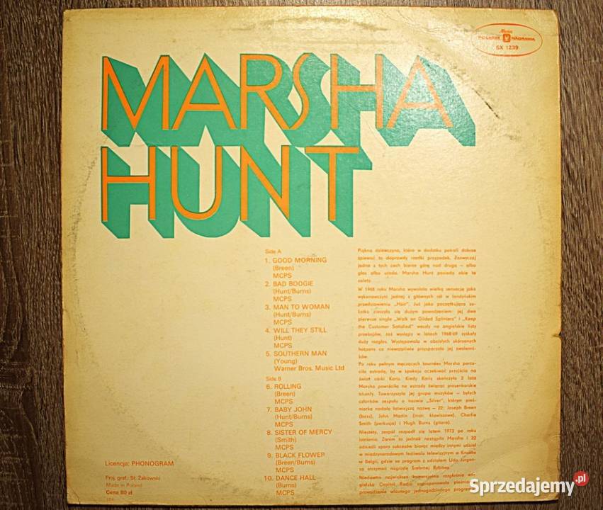 Marsha Hunt Marsha Hunt wydanie z roku 1975