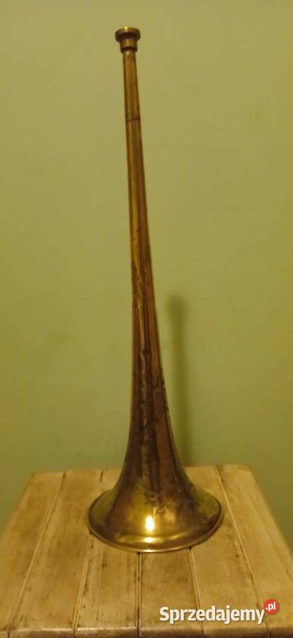 Stara trabka sygnałowa blaszane