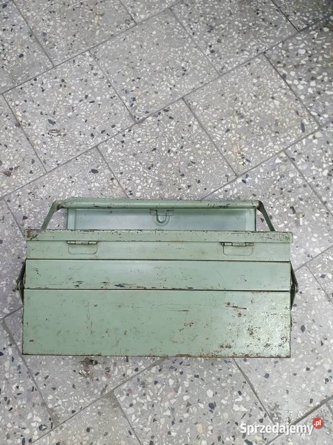 Skrzynka metalowa narzędziowa PRL Wieliczka