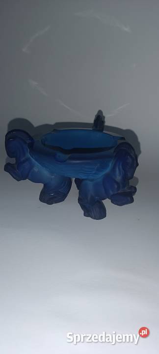 Stare czeskie szkło Styl Art deco lapis lazuli Jastrzębie-Zdrój