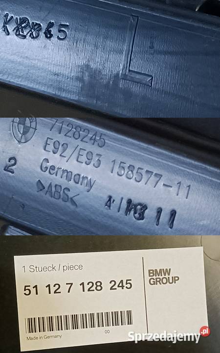 BMW 3 E92 3 E93 ŚLIZG MOCOWANIE ZDERZAKA LEWY