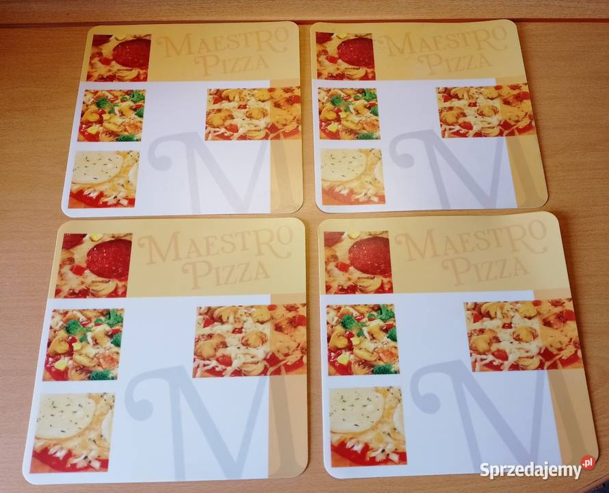 Komplet 4 podkładek stołowych Maestro Pizza pod wielokolorowy Oborniki sprzedam