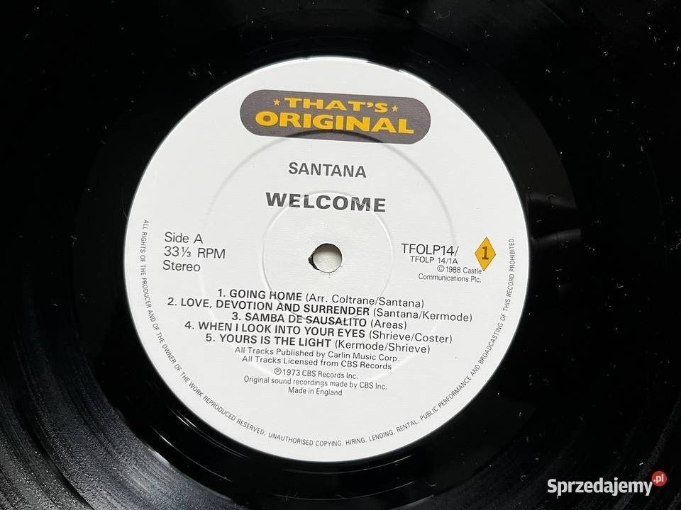 Santana Welcome Carlos Santana Buddy Miles Live rock Błażejowice