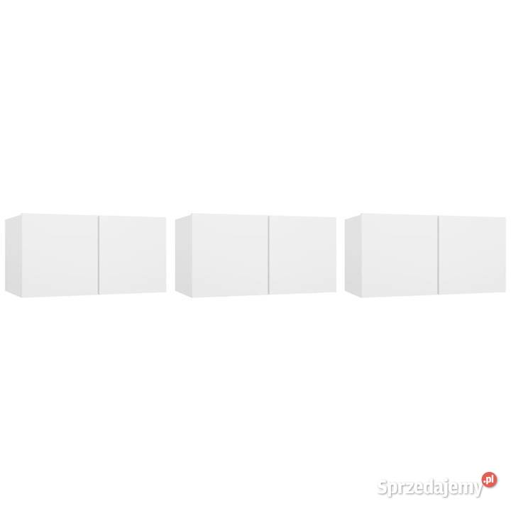 Szafki wiszące pod TV 3 białe 60x30x30 WM804510 mazowieckie sprzedam