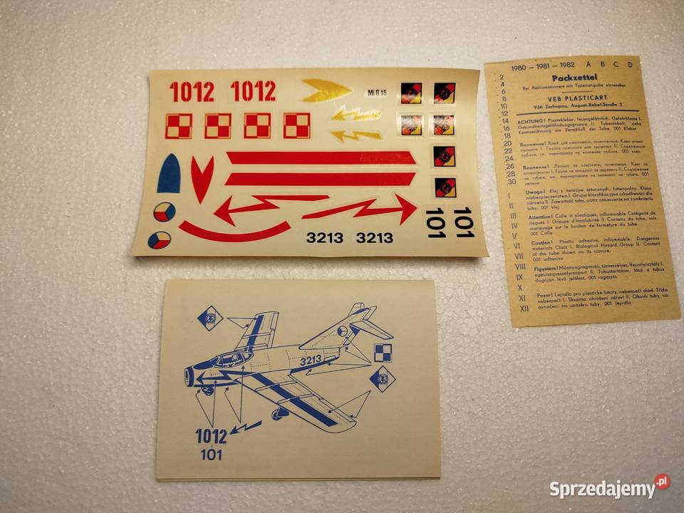 Model do sklejania MIG15 Plasticart box Zgierz