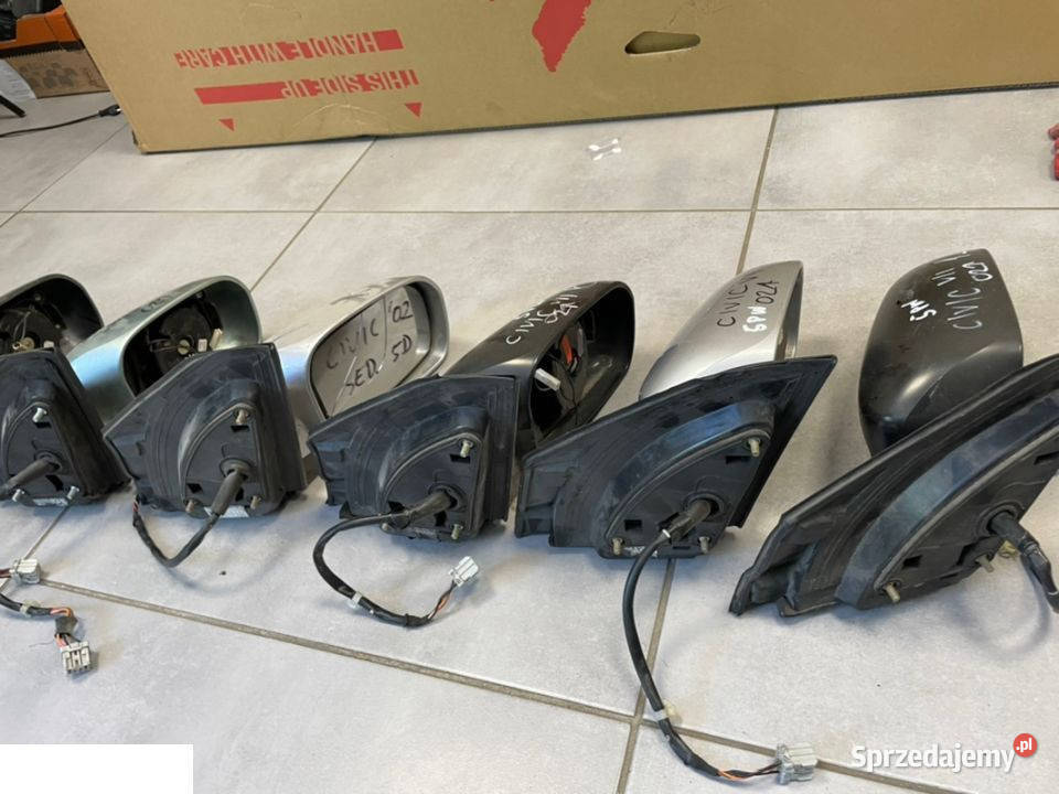 Honda Civic VII lusterko lewe prawe 5 pin lusterka zewnętrzne lubelskie Kozubszczyzna sprzedam