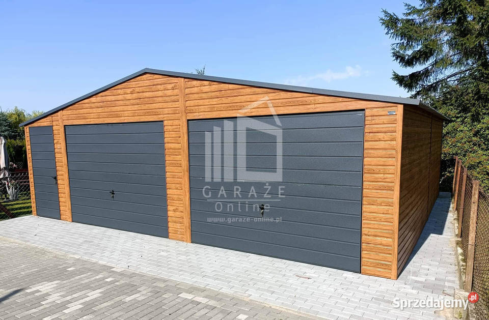 GARAŻ BLASZANY 8m x 7m2x Brama uchylna drzwi Kraków