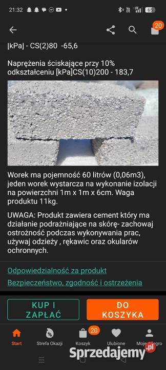Styrobeton w workach Czermin