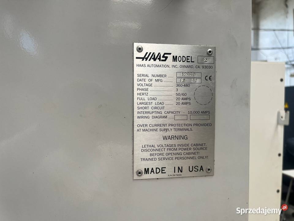 FREZARKA CNC HAAS VF2 CENTRUM OBRÓBCZE CNC kujawsko-pomorskie sprzedam