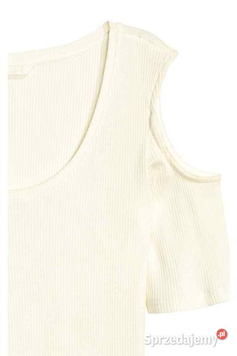 biały top HM xs 34 cold shoulder odkryte ramiona kujawsko-pomorskie Inowrocław