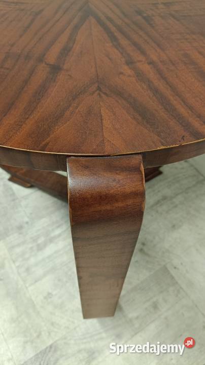 ława stolik kawowy design Halabala okrągły gięty Radomsko