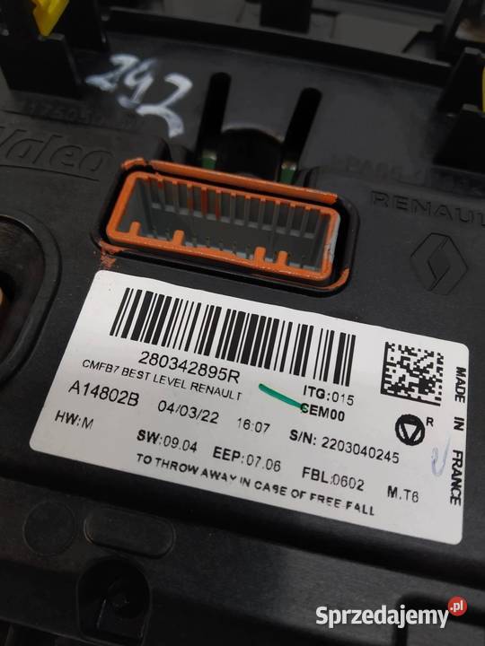 WYŚWIETLACZ 280342895R Renault Captur II 2019 Rok produkcji 2022