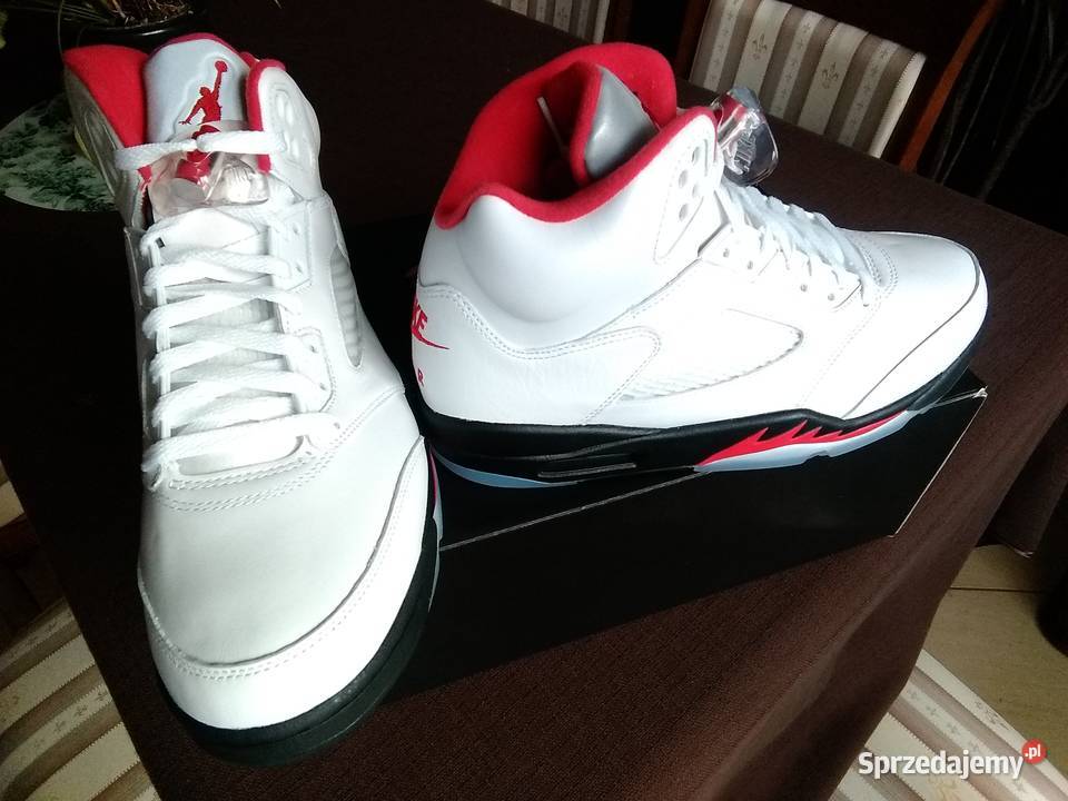 r 445 NIKE Jordan 5 Retro Fire Red Silver Tongue wielkopolskie