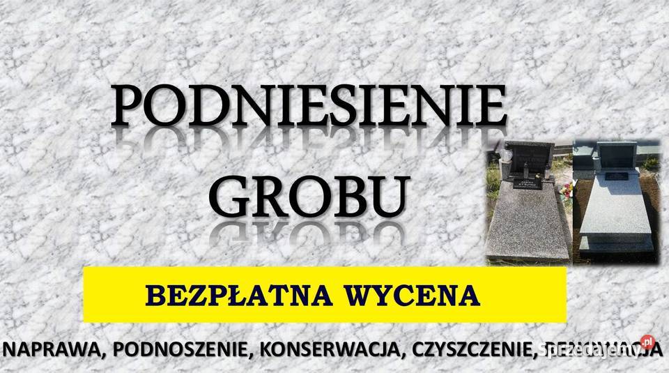 Podnoszenie nagrobków zapadniętych przechylonych usługi budowlane