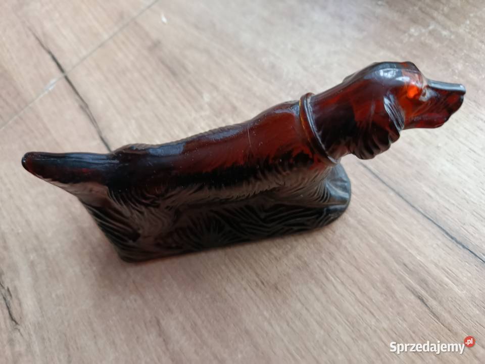 Szklana figurka pies Avon vintage prl perfumach Dom i Ogród Choszczno sprzedam