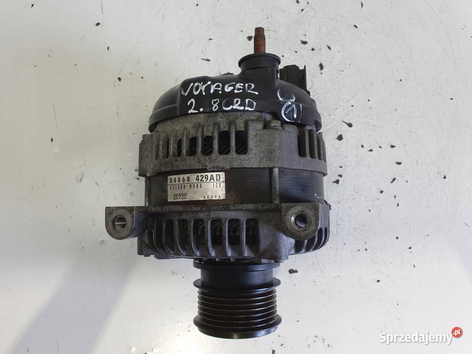 Chrysler Voyager IV 28 CRD ALTERNATOR 4210000086 Układ elektryczny silnika Janów sprzedam