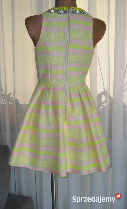 kolorowa sukienka lashes 6 xs kolorowy