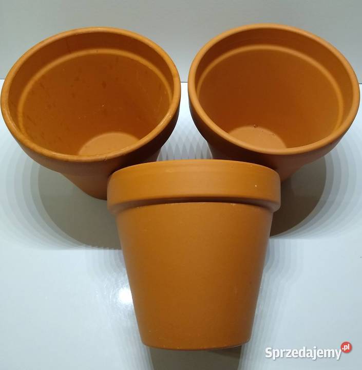 Doniczka gliniana Cermax brązowa stożkowa 3 Gdańsk