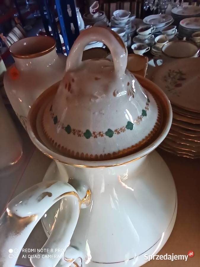 Dzbanek do czekolady C T Biało Złoty Syg w Gdańsk