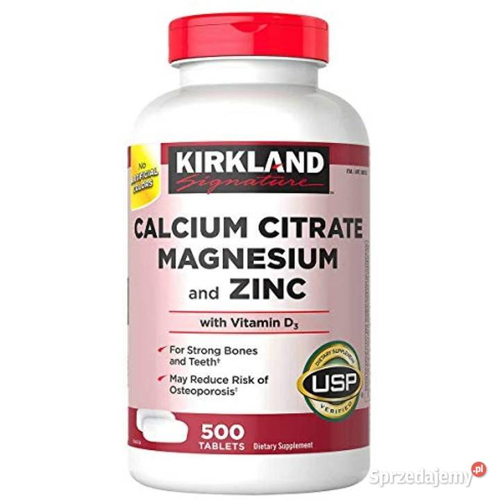 KIRKLAND Wapń Magnez Cynk Vit D3 500mg 500 Mielec