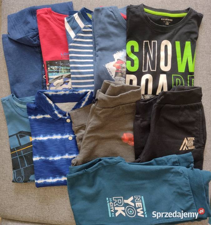 Ubrania chłopięce PAKA ubrań 140 Rozmiar 140 Dąbrowa Górnicza sprzedam