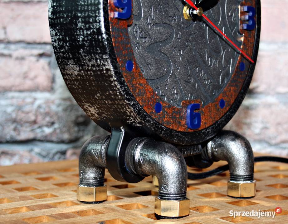 Lampa z zegarem Industrial Loft Patyna Dębica sprzedam