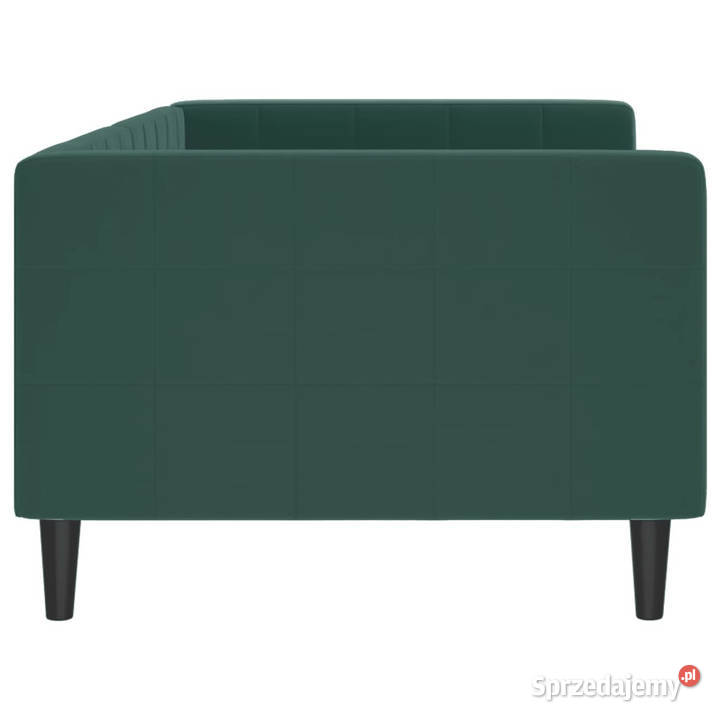 Sofa z funkcją spania ciemnozielona aksamitna 100cm Łóżka Warszawa