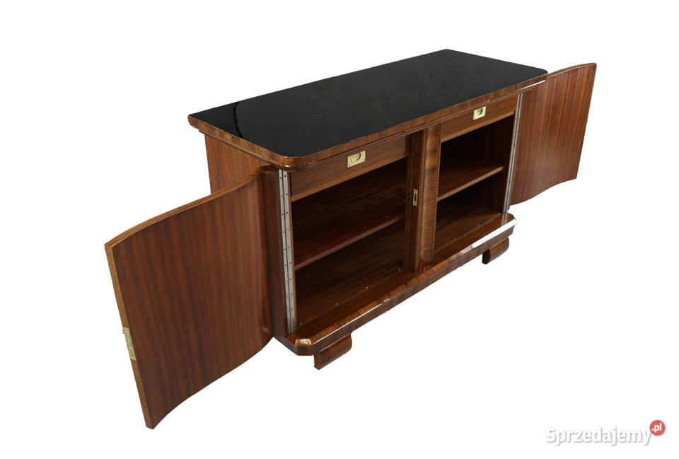 Niepowtarzalna komoda art deco z czarnym blatem Bydgoszcz