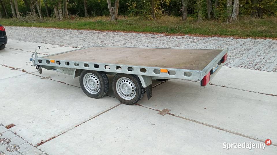 Przyczepka lekka 750 dwuosiowa platforma Giżycko