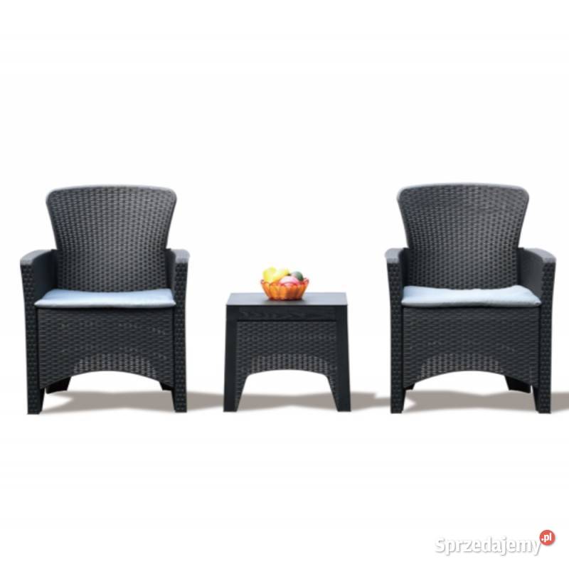 ZESTAW MEBLI OGRODOWYCH STOLIK 2 KRZESŁA Pozostałe łódzkie Lichawa