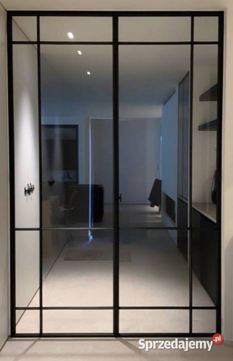 Czarne Fronty Przesuwne Loft Lustro Lublin