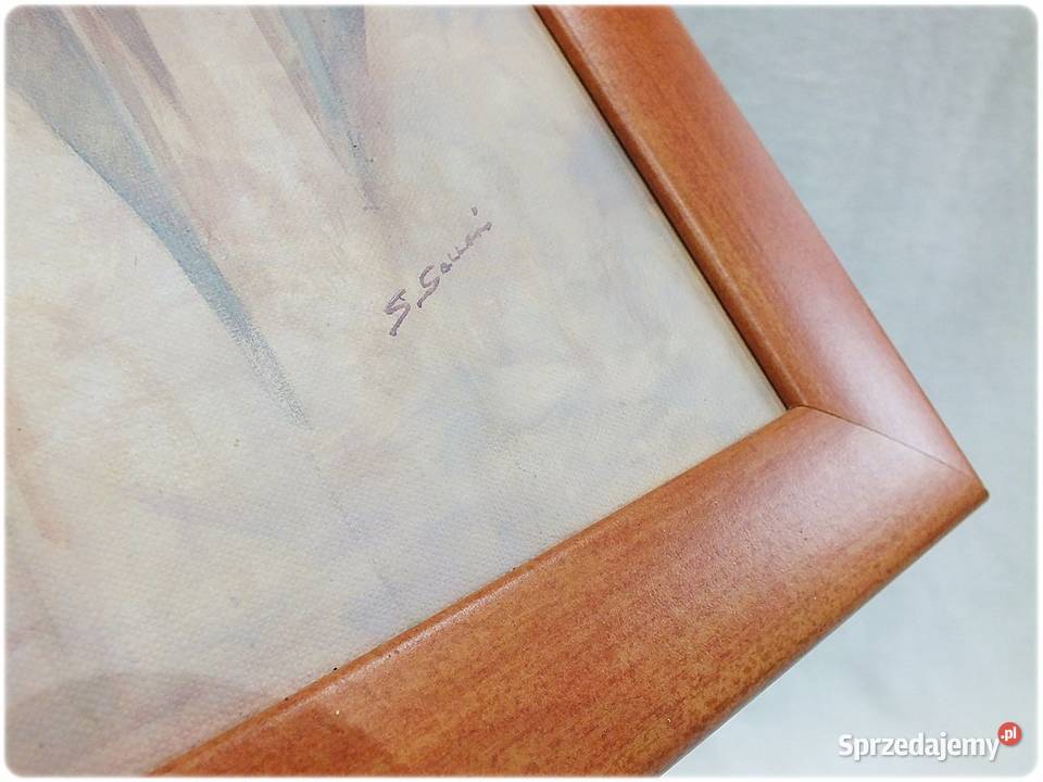 Stary obraz na płótnie Cztery tulipany Sylwester lubuskie sprzedam